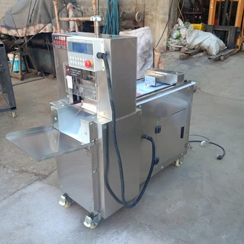Otomatik Et Kuzu Dilimleme Elektrikli Sığır Köfte Dondurulmuş metal kesme makinesi Sebze Koyun Eti Rulo Makinesi