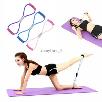 Taşınabilir 8 Mektup-Şekil Egzersiz Direnç Band Göğüs Geliştirici Fitness Egzersiz Yoga Streç Bantları Mini Şekillendirici Ekipmanları