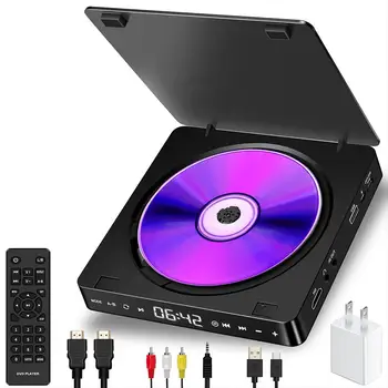 1 adet Ev DVD / VCD HD Video Oynatıcı Hi-Fi Stereo Hoparlörler çocuk Mini CD Çalar Ses Çalma için Taşınabilir Mini Cd Çalar