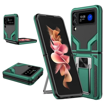 RAXFLY Flip Telefon Kılıfı için Samsung Galaxy Z Flip 3 2022 Yeni Genel Zırh Darbeye Dayanıklı Akıllı Telefon Kılıfı Flip3 Sert Koruyucu kapak