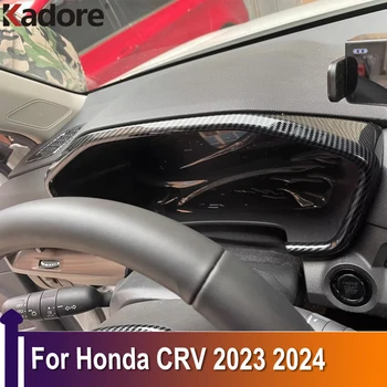 Honda CRV için CR-V 2023 2024 İç Gösterge Paneli krom çerçeve Trim Araba Sticker Aksesuarları Karbon Fiber
