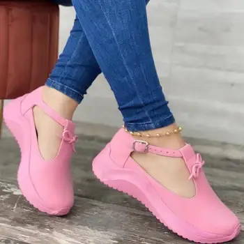 Bayanlar Yaz Moda vulkanize ayakkabı Düz Renk Hafif Nefes Kadın rahat ayakkabılar Açık Rahat Kadın Ayakkabı