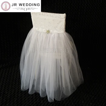 1 Takım Gelin Damat düğün elbisesi Takım Elbise Tasarım sandalye kılıfı Organze Broş sandalye kılıfı