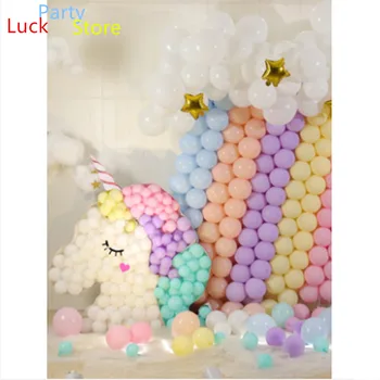 100 adet Macaron Lateks Balonlar Pastel Şeker Balon Düğün Doğum Günü Partisi Balon Dekorasyon Bebek Duş Dekor Hava Globos