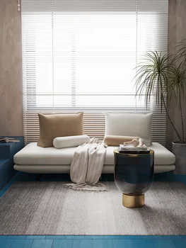 Modern basit küçük ev kanepe Nordic ışık abartılı tarzı kumaş oturma odası kanepe kombinasyonu