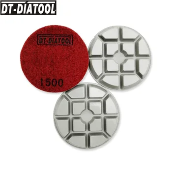 DT-DIATOOL 3 adet/PK Elmas Parlatma Pedleri Reçine Bond Beton Zımpara Diskleri # 1500 Dia 80mm/3