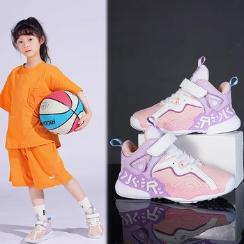 Erkek ayakkabıları yeni deri basketbol ayakkabıları çocuk spor ayakkabı orta yaşlı çocuk sonbahar ve kış moda marka öğrenciler