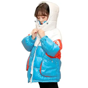 Kız Ceket Kış Ağır Çocuklar Rüzgarlık Ceket Sıcak Tutmak Karşı Şiddetli Soğuk Çocuk Giyim 6 7 8 9 10 11 12 13 14 15y