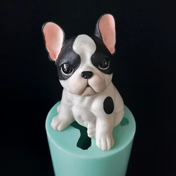PRZY silikon 3D sevimli köpek kalıp el yapımı büyük kalıp kek dekorasyon mum silikon pubby kalıpları DIY hayvan kalıp