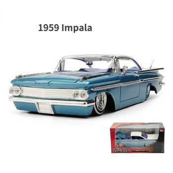 1: 24 1959 CHEVY IMPALA vintage klasik araba Yüksek Simülasyon Diecast Metal Alaşım Model Araba Chevrolet Oyuncaklar çocuklar ıçin Hediye Koleksiyonu