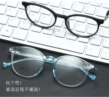 Yeni Moda Kadın Gözlük Çerçeve Erkekler Siyah Gözlük Çerçeve Vintage Yuvarlak Şeffaf Lens Gözlük Optik Gözlük Çerçevesi