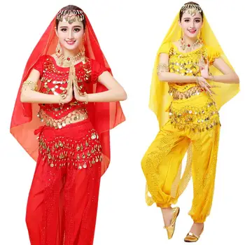 Yeni Kadın Hint Oryantal Dans Kostüm Yetişkin Lady Oryantal Bellydance Elbise Sahne Performansı Bollywood Bellydancing DQS2582 Giymek