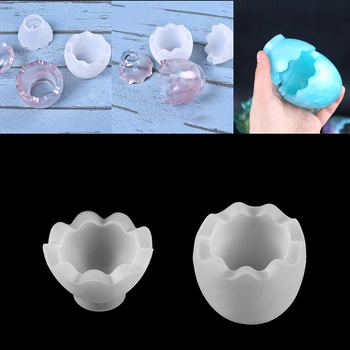 1 Takım Yumurta Kabuğu Şekli Takı saklama kutusu Silikon Kalıplar Epoksi Reçine Kalıp DIY UV Hediye Kutusu Dekor Takı Yapımı El Sanatları Araçları
