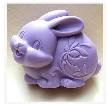 Sıcak satmak Zodyak tavşan modelleme silikon sabun kalıp Kek dekorasyon kalıp El Yapımı sabun kalıp No.S382