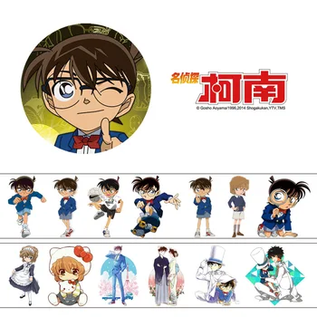 Dedektif Conan Anime Washi Bant Çıkartmalar Kawaii Kırtasiye Papeleria Okul Malzemeleri Scrapbooking Maskeleme Bandı