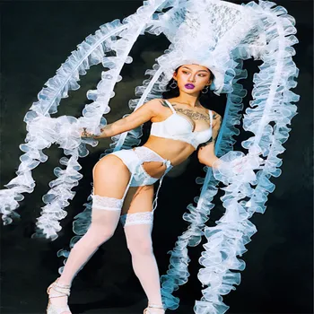 DC29 Balo Salonu dans kostümleri led fabrika podyum modelleri performans gösterisi giyer seksi elbiseler bar kulübü sahne etek bikini sütyen dj