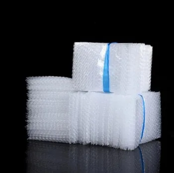 100 ADET 80 * 100mm Plastik Wrap Zarf beyaz Kabarcık ambalaj Poşetleri PE şeffaf kabarcık çanta Darbeye Dayanıklı çanta çift film kabarcık çanta