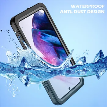Su geçirmez Kılıf Samsung Galaxy S21 FE 5G Durumda Yumuşak Şeffaf Toz Geçirmez Dalış Kapak 360 Tam Darbeye Dayanıklı Telefon Kılıfları Coque Fundas