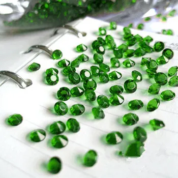 4.5 mm, 1000 adet Akrilik Kristal Yeşil Elmas düğün davetiyeleri, düğün malzemeleri, Kristal Düğün Dekorasyon,
