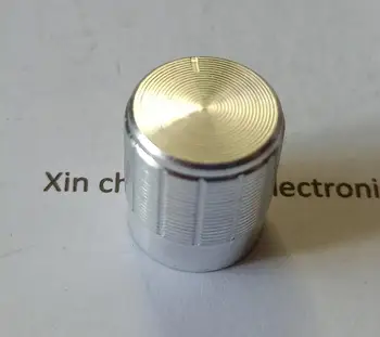 23 * 17mm gümüş alüminyum alaşım potansiyometre döner anahtar düğmesi