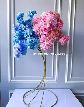 Yeni stil yapay çiçekler topu Centerpiece masa şamdan vazo çiçek standı düğün dekorasyon için senyu2394