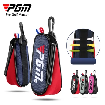 PGM Mini Golf Topu Çantası Mini Taşınabilir Bel Paketi Fermuar Taşınabilir Tutucu Depolama 2 Topları Golf Bel Çantası Su Geçirmez Karabina