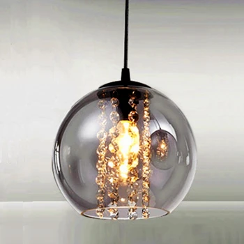 LukLoy LED Modern iskandinav yaratıcı cam kolye ışık mutfak oturma odası yatak odası Loft cam giyim asılı lamba kolye ışık