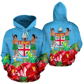 Tessffel Polinezyası Kabile Kaplumbağa Ülke Bayrağı Fiji Rugby Harajuku Dövme 3DPrint Erkekler / Kadınlar Unisex Rahat Komik Sonbahar Hoodies A22