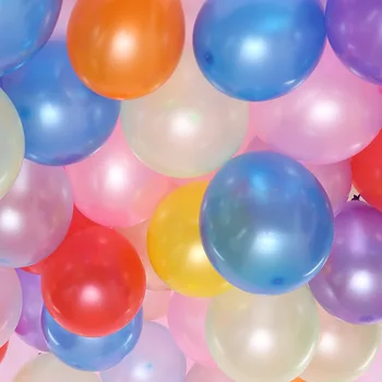 100 adet / grup DIY Düğün Süslemeleri Globos 10 inç 1.5 g Beyaz Pembe İnci Lateks Balonlar Kutlama Mutlu Doğum Günü Partisi Malzemeleri