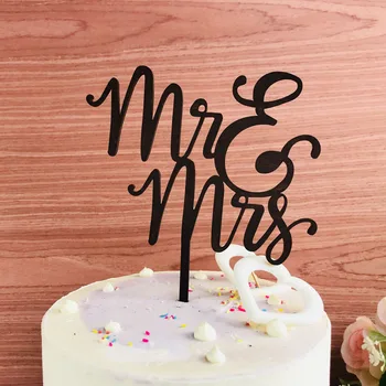 Mr ve Mrs düğün pastası topper, Düğün pastası topper, Yıldönümü ve sevgililer Günü Pastası Topper Dekorasyon Malzemeleri