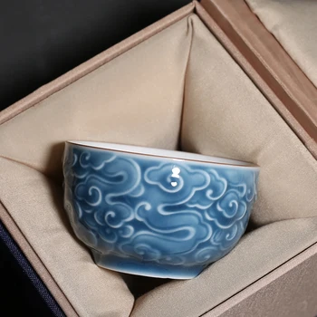 90ml Kung Fu çay bardağı Seramik Ana Bardak Çay Fincanı porselen çaydanlık Su Drinkware Teaware Çay Fincanı Arkadaş için Hediye Ev Dekor