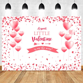 Sevgililer Günü Fotoğraf Arka Plan Kalp Şeklinde Balon Dekorasyon Sahne İtirafı Düğün Gelin Duş Zemin Afiş