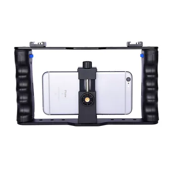 Yelangu Smartphone Video Rig Film Yapımı Vlog Rig Kafes Sabitleyici Cep Telefonu Samsung Huawei iPhone Xs Max XR X 8 7 Artı