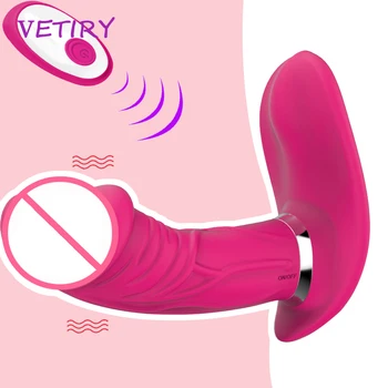 Giyilebilir Yapay Penis Vibratör Külot Yapay Penis Üzerinde Yatıyordu Vajina Stimülatörü 360° Salıncak Seks Oyuncakları Kadınlar İçin Seks Shop 7 Hız Uzaktan Kumanda