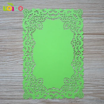 ücretsiz kargo 50 takım ınc110 saf yeşil Avrupa düğün davetiyesi kartı lazer kesim kağıt menü kartı