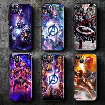 Kapak Marvel Avengers iPhone 13 12 11 Pro Mini X XR XS Max SE 5 6 6s 7 8 Artı telefon kılıfı Kılıfları Geri TPU Funda Darbeye Dayanıklı