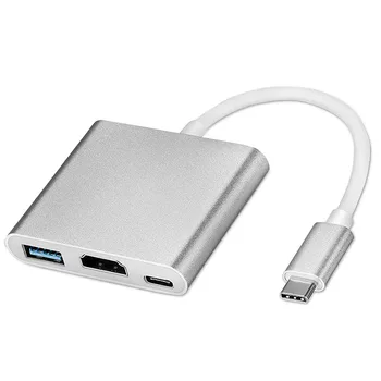 Tip-C Adaptör Kablosu Dönüştürücü Apple USB-C Dijital AV Multiport Adaptörü MJ1K2AM / A HDMI Ve USB Yeni FW3