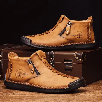 El yapımı Ayakkabı Nefes sürüş ayakkabısı Klasik İngiliz Tarzı erkek deri ayakkabı Rahat deri ayakkabı yarım çizmeler S13220-S13228