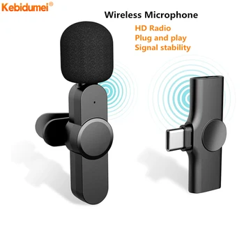 Yeni Kablosuz Mini Mikrofon Enstrüman Uygulama Oluşturma mic iphone xiaomi huawei İçin Canlı Radyo Ev Stüdyosu USB-C