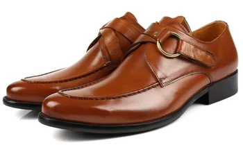 Büyük Boy EUR45 Moda Siyah / Kahverengi Düğün Ayakkabı Erkek erkek resmi ayakkabı Hakiki Deri Balo Ayakkabı Erkek Elbise Ayakkabı