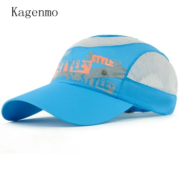 Kagenmo 7-12 Yıl Çocuk Erkek Kız 2017 Yaz Snapback Hızlı Kuru Örgü beyzbol şapkası güneş şapkası Kemik Nefes Şapka