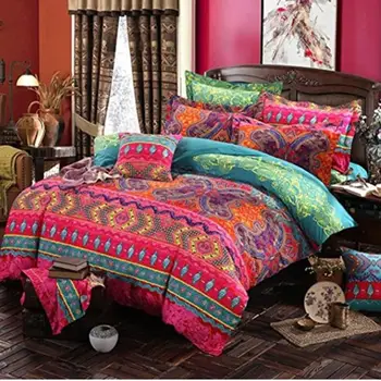 Bohemian 3d yorgan yatak setleri Mandala yorgan yatak örtüsü seti kış çarşaf Yastık Kılıfı kraliçe kral Çarşaflar yatak örtüsü
