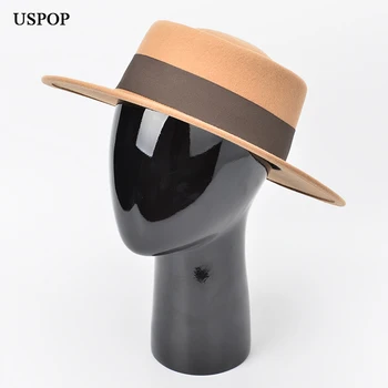 USPOP 2020 Yeni kadın kış şapka %100 % yün şapka yün fedoras