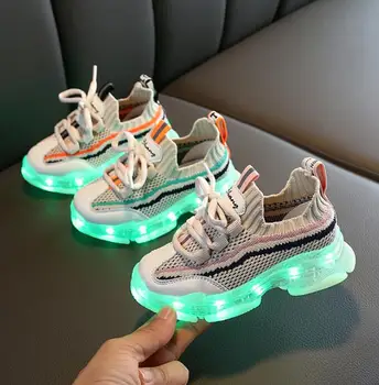 Çocuklar LED ışık İle gündelik ayakkabı Erkek Kız Ayakkabı Tatlı Rahat Şarj Flaş Çocuk koşu ayakkabıları Çocuklar spor ayakkabılar