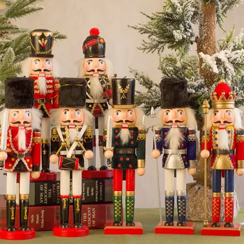 30CM Merry Christmas Ahşap Fındıkkıran Asker El Sanatları Kukla Odası Ahşap Kolye Dekorasyon Yeni Yıl noel hediyesi Dekor