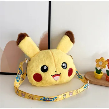 Pokemon peluş oyuncak Omuz Çapraz Çanta Pikachu Anime Figürü Sevimli Cep Telefonu bozuk para cüzdanı Pikachu Çantası çocuk oyuncakları Doğum Günü Hediyeleri