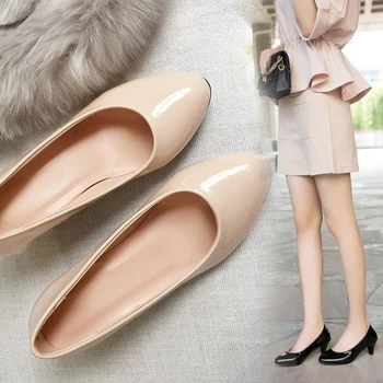 Moda Çıplak hallow Ağız Seksi Moda Kadın Ayakkabı Ofis Yüksek Topuklu rahat ayakkabılar için Zarif Bayanlar Kadın