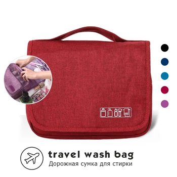 Su geçirmez Erkekler Asılı Makyaj Çantası Oxford Seyahat Organizatör kozmetik çantası Kadınlar İçin Malzeme makyaj çantası Yıkama makyaj çantası