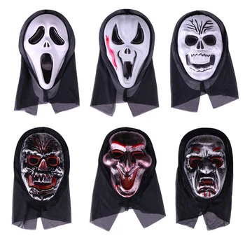 Cadılar bayramı Hayalet Yüz Maskesi için Parti Dekorasyon Korku Screaming Face Maske Yenilik Korkunç Cosplay Prop Cadılar Bayramı Maskesi