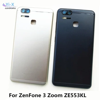 5 adet / grup Arka asus için kapak ZenFone 3 Zoom ZE553KL pil bölmesi kapağı arkası Konut Ses Güç Düğmesi ve Kamera Lens